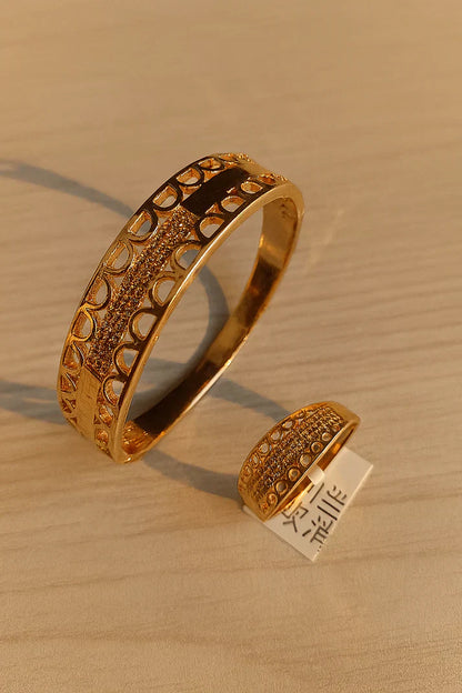 Dual Style Gold-Tone Jewelry Set